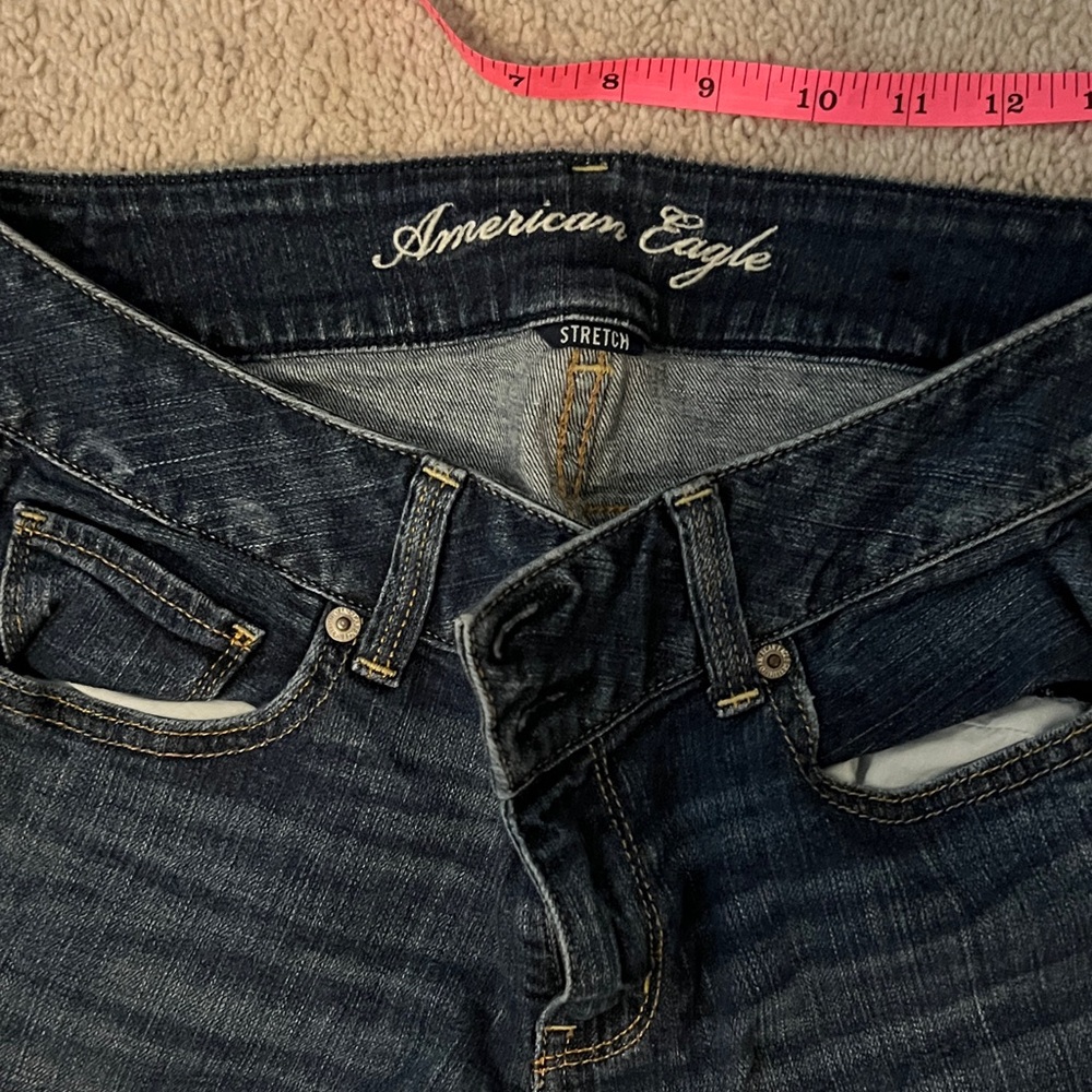 American Eagle Outfitters Women's Stretch Dark Blue Jeans